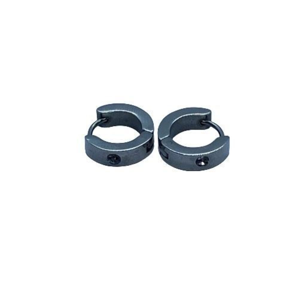 Unique Small 1/2” Diameter Hinged Silver Tone Hoop Earrings (Pierced)
